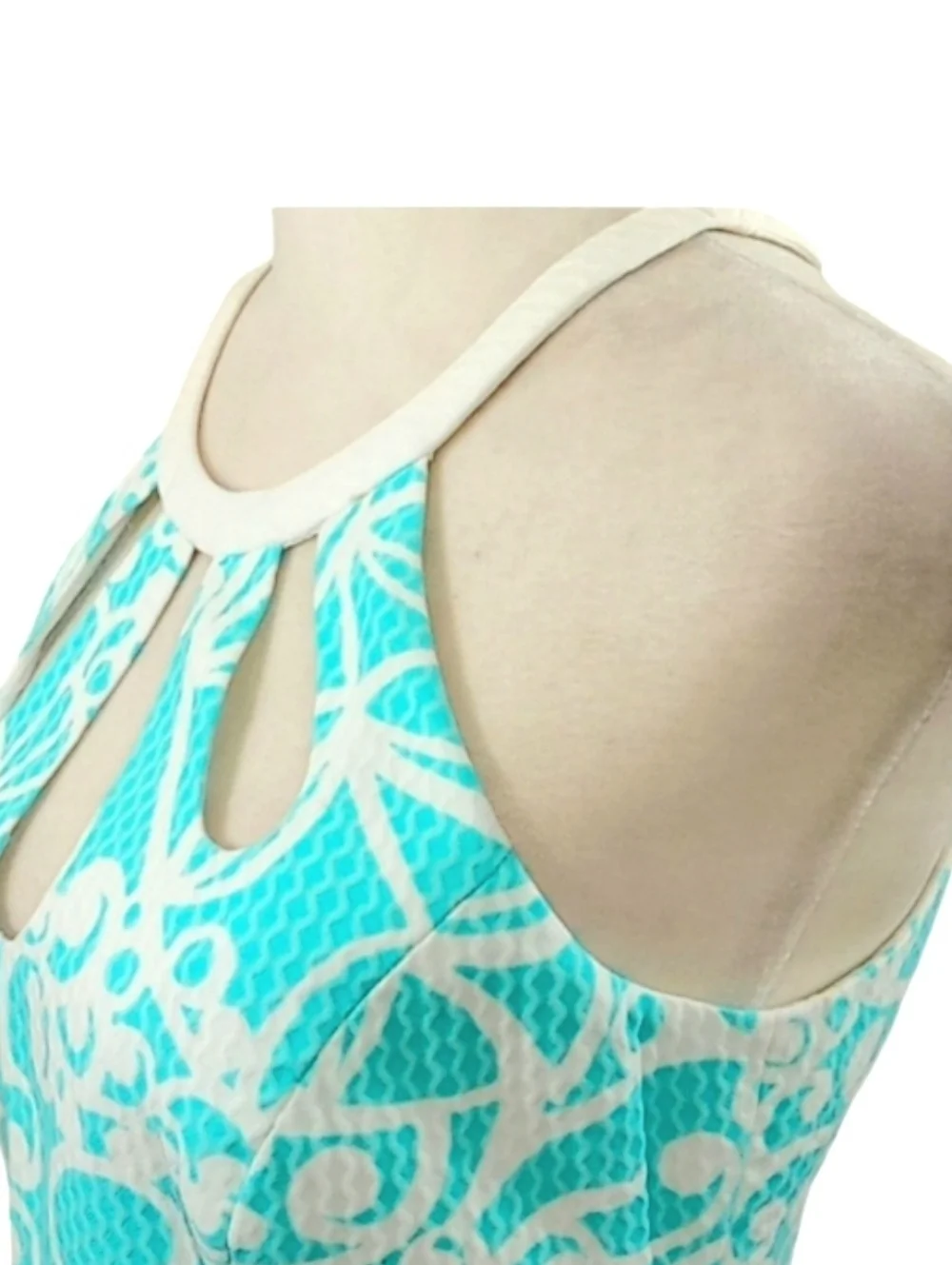 Lilly Pulitzer Pearl Halter Shift Dress Shorely Blue Pick Up Lines Border Sz 0 - Picture 11 of 14